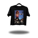 RED HEAD BIKER BABE CROP TOP