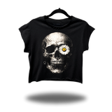 DAISY SKULL MUSCLE CROP TOP