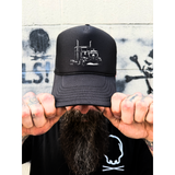 BIG RIG FOAM CURVED BILL BLACK HAT