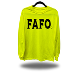FAFO USA BLACK FLAG SAFETY GREEN LONG SLEEVE TEE