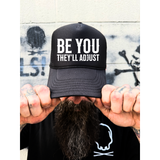 BE YOU FOAM CURVED BILL BLACK HAT