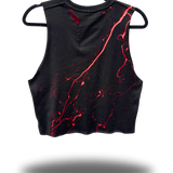 HORROR ADDICT BLOOD ROAD RASH CROP TANK TOP