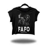 FAFO REAPER MUSCLE CROP TOP