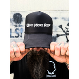 REP FOAM CURVED BILL BLACK HAT