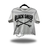 BLACKSHEEP ROAD RASH WHITE CROP TOP 1.0