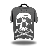 WORK OVER DEATH FADED BLACK OVERSIZED TEE