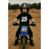 LONE WOLF BLACK TEE- YOUTH