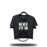 NEVER FIT IN ROAD RASH BELLY CROP TOP