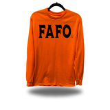 FAFO USA BLACK FLAG SAFETY ORANGE LONG SLEEVE TEE