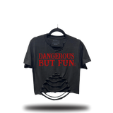 DANGEROUS BUT FUN ROAD RASH BELLY CROP TOP