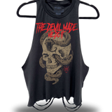 THE DEVIL MADE ME DO IT - BLACK CROP TANK TOP
