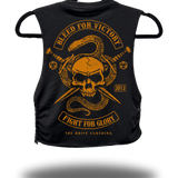 BLEED FOR VICTORY - BRAIDED ROAD RASH BLACK CROP TANK TOP