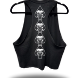 SHOW UP WORK HARD - ROAD RASH BLACK CROP STRINGER