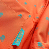 ESSENTIAL INFINITY SKULL TANGERINE BUTTON UP