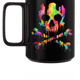 ACID COLOR SKULL COFFEE MUG