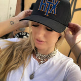 HTX ORANGE & BLUE FLEXFIT COTTON HAT
