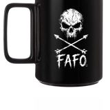 FAFO SKULL COFFEE MUG