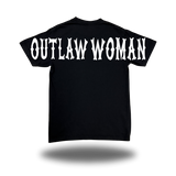 OUTLAW WOMAN BLACK OVERSIZED BILLBOARD TEE