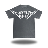 METAL FADED BLACK OVERSIZED BILLBOARD TEE