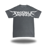 TROUBLEMAKER FADED BLACK OVERSIZED BILLBOARD TEE