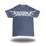 TROUBLEMAKER FADED NAVY OVERSIZED BILLBOARD TEE