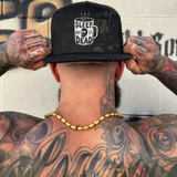 SLEEP DEAD BLACK CAMO FLAT BILL HAT