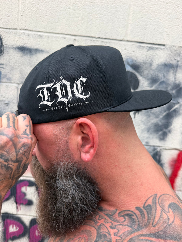 TDC ORIGINAL SIDE STYLE BLACK COTTON FLAT BILL HAT
