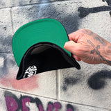 SAVAGE TEETH SIDE STYLE BLACK COTTON FLAT BILL HAT