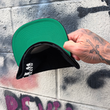 HATERS NEVER WIN SIDE STYLE BLACK COTTON FLAT BILL HAT