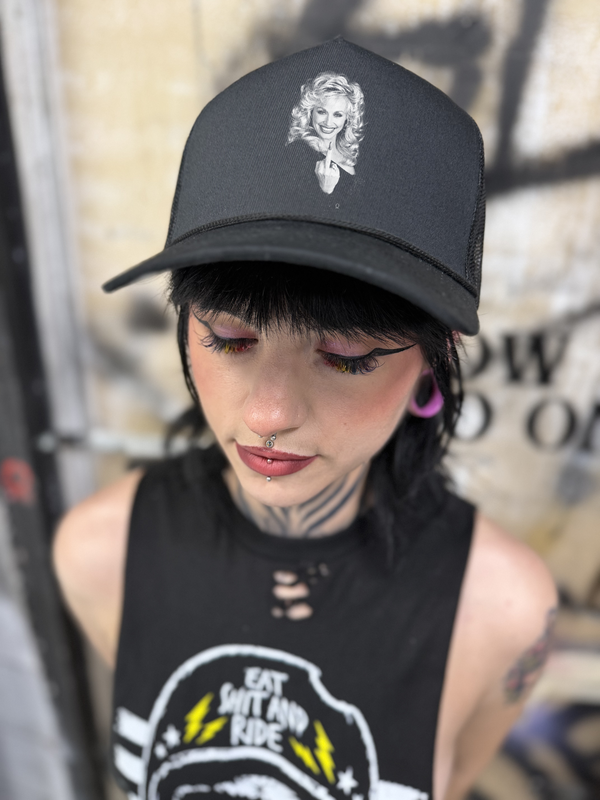 FU DOLLY CURVED BILL BLACK HAT