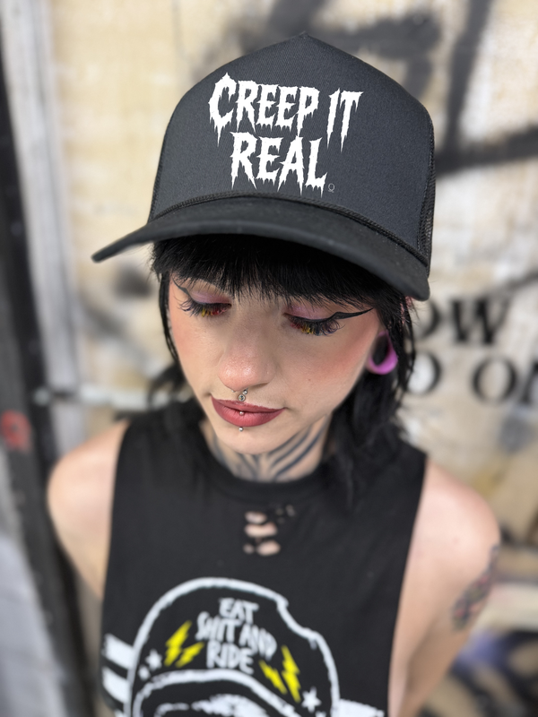 CREEP CURVED BILL BLACK HAT