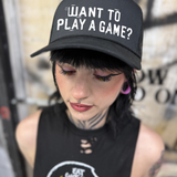 SAW CURVED BILL BLACK HAT