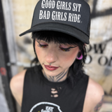 BAD GIRLS CURVED BILL BLACK HAT
