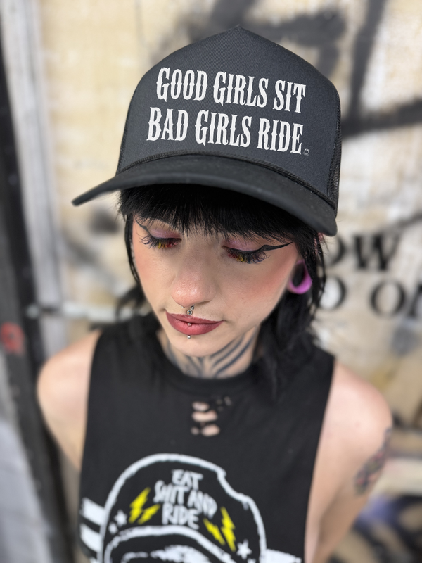 BAD GIRLS CURVED BILL BLACK HAT