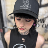 DON'T FLOCK ME CURVED BILL BLACK HAT
