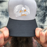 EAGLE TDC BLACK GREY CURVED TRUCKER HAT