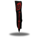 SKELETON OVERSIZED PRINT HOODIE - RED