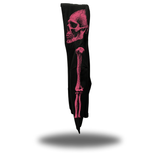 SKELETON OVERSIZED PRINT ZIP UP HOODIE - PINK