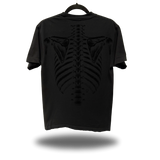 SKELETON BLACK OVERSIZED TEE -  BLACK ON BLACK