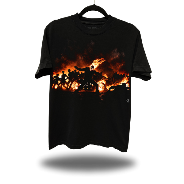 DRIVEN GHOST RIDER BATTLE BLACK OVERSIZED TEE
