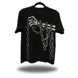 CHAIN HANDS BLACK OVERSIZED TEE