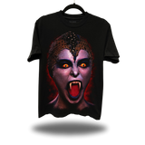 80'S LADY SILVIA BLACK OVERSIZED TEE
