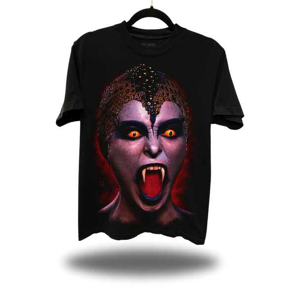 80'S LADY SILVIA BLACK OVERSIZED TEE