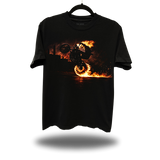 DRIVEN GHOST RIDER WHEELIE BLACK OVERSIZED TEE
