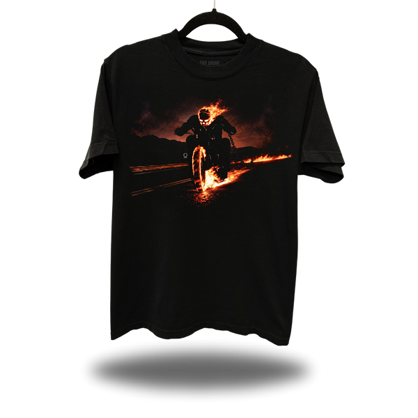 DRIVEN GHOST RIDER BLACK OVERSIZED TEE