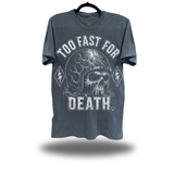 TOO FAST OVERSIZE PRINT VINTAGE TEE *BLUE JEAN*
