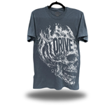 OFF DRIVE OVERSIZE PRINT VINTAGE TEE *BLUE JEAN*