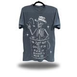 F*CK IT BUCKET OVERSIZE PRINT VINTAGE TEE *BLUE JEAN*