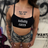 NOBODY CARES BLACK BRALETTE