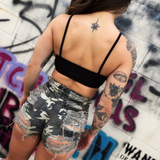 BOW DOWN BLACK BRALETTE